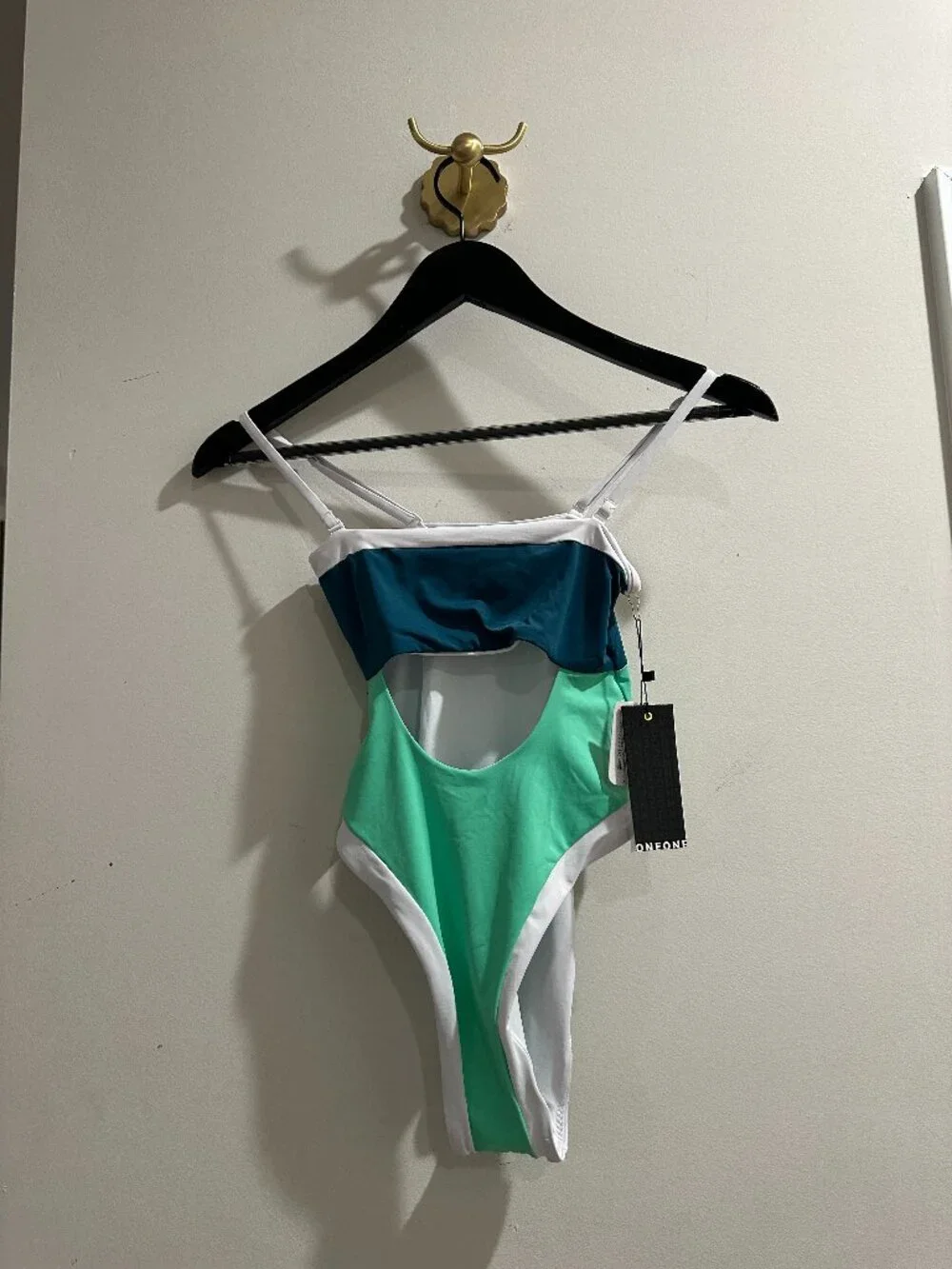 ONEONE Free People Alisha One-Piece Swimsuit in Spearmint Size X-Small NWT